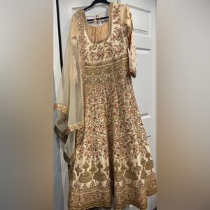 Elegant Floral Embroidered Dress